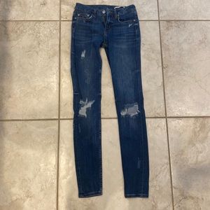 Jeans, a medium rise, Slim fit